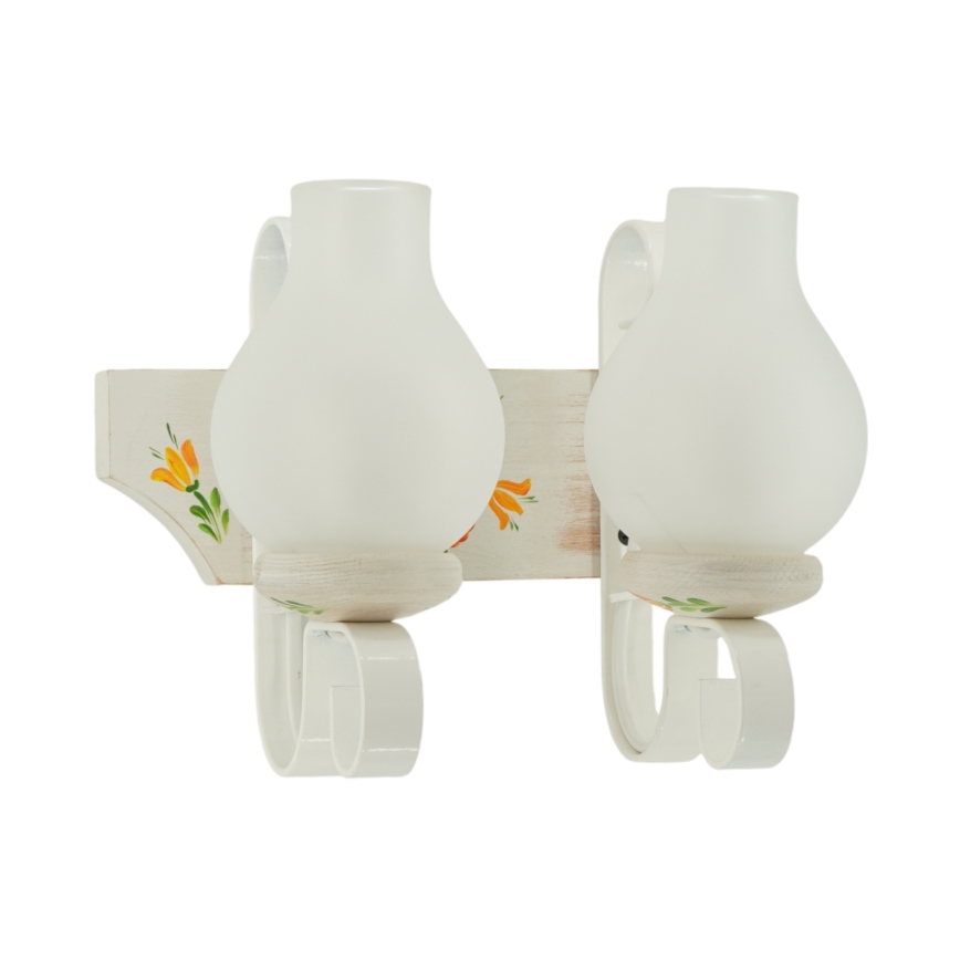 Brilagi - Sienas gaismeklis QUEEN 2xE14/40W/230V buk/krēmkrāsa