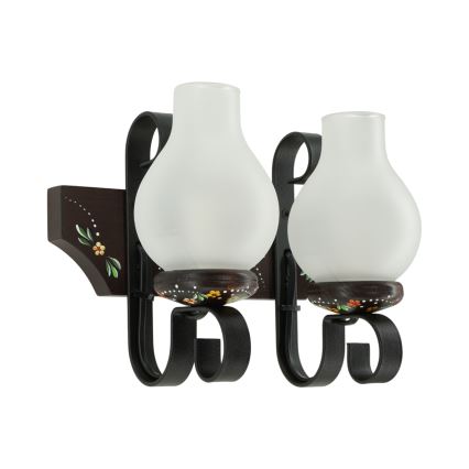 Brilagi - Sienas gaismeklis QUEEN 2xE14/40W/230V buk/wenge