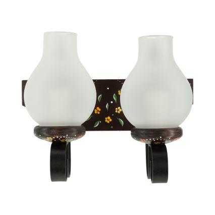 Brilagi - Sienas gaismeklis QUEEN 2xE14/40W/230V buk/wenge