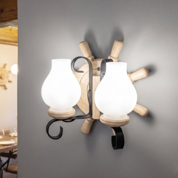 Brilagi - Sienas gaismeklis TIMONA 2xE14/40W/230V ozols