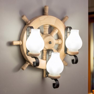 Brilagi - Sienas gaismeklis TIMONA 3xE14/40W/230V ozols