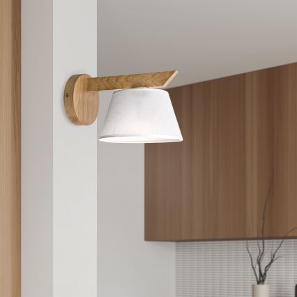 Brilagi - Sienas lampa ANTHONY 1xE14/40W/230V ozols/balta