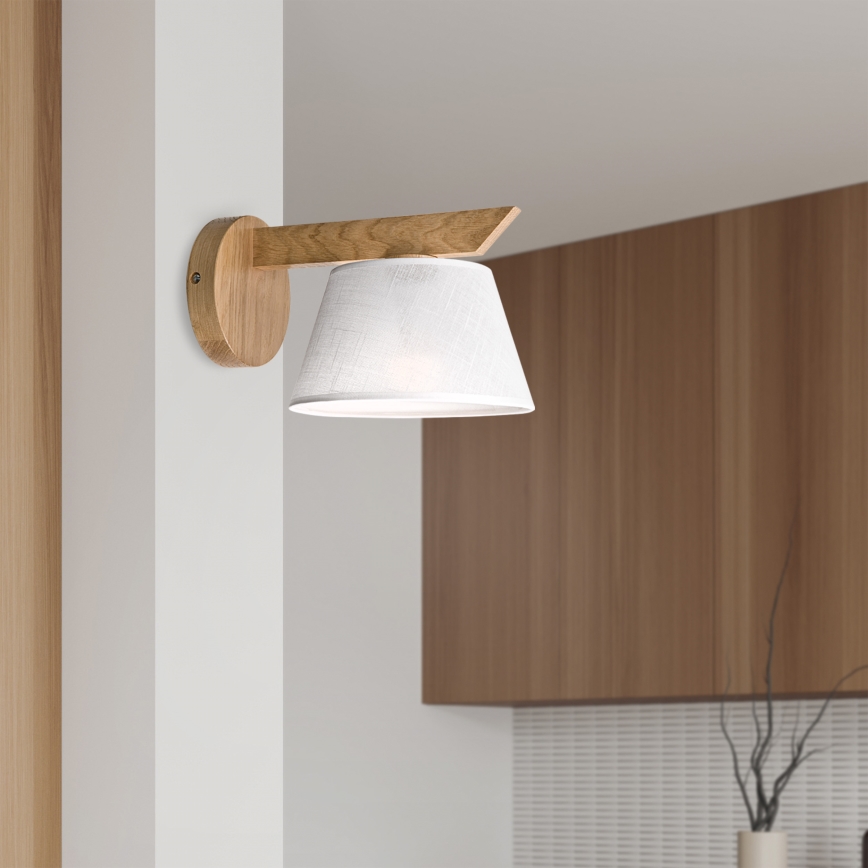Brilagi - Sienas lampa ANTHONY 1xE14/40W/230V ozols/balta