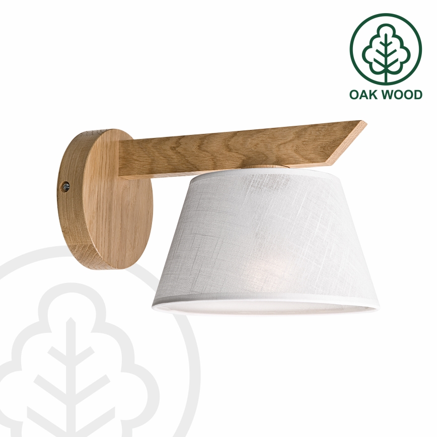 Brilagi - Sienas lampa ANTHONY 1xE14/40W/230V ozols/balta