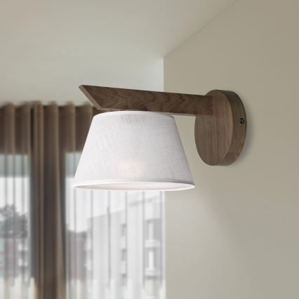 Brilagi - Sienas lampa ANTHONY 1xE14/40W/230V ozols/balta