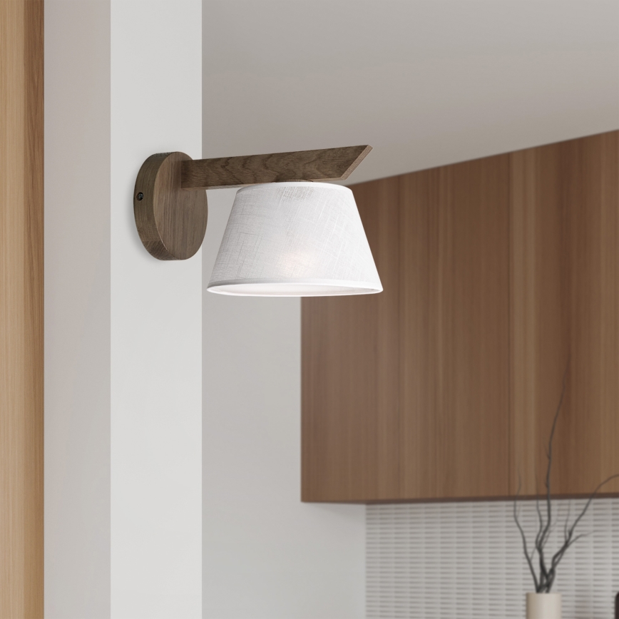 Brilagi - Sienas lampa ANTHONY 1xE14/40W/230V ozols/balta