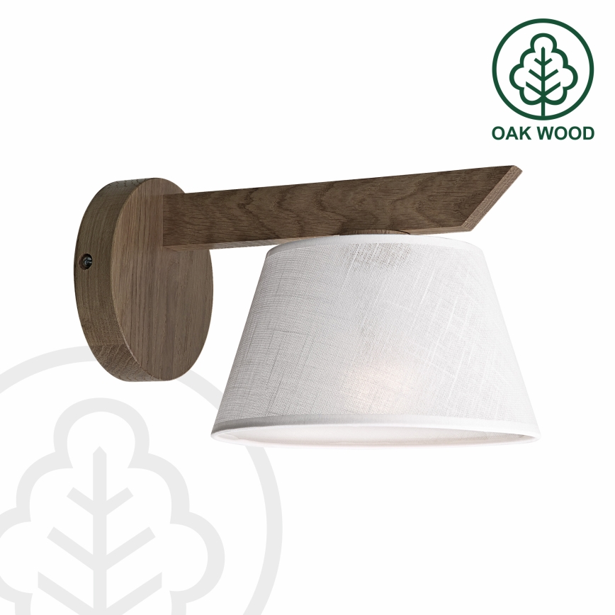 Brilagi - Sienas lampa ANTHONY 1xE14/40W/230V ozols/balta