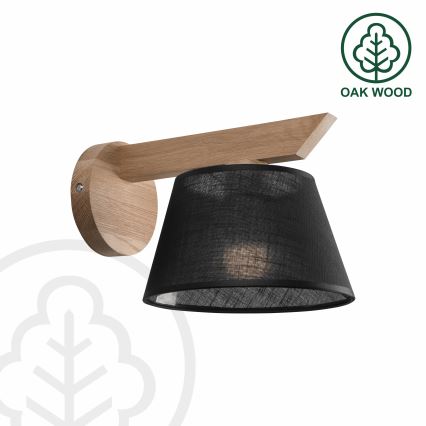 Brilagi - Sienas lampa ANTHONY 1xE14/40W/230V ozols/melna