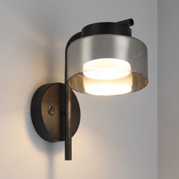 Brilagi - Sienas lampa AURA LUX 1xGX53/30W/230V melna/dūmota
