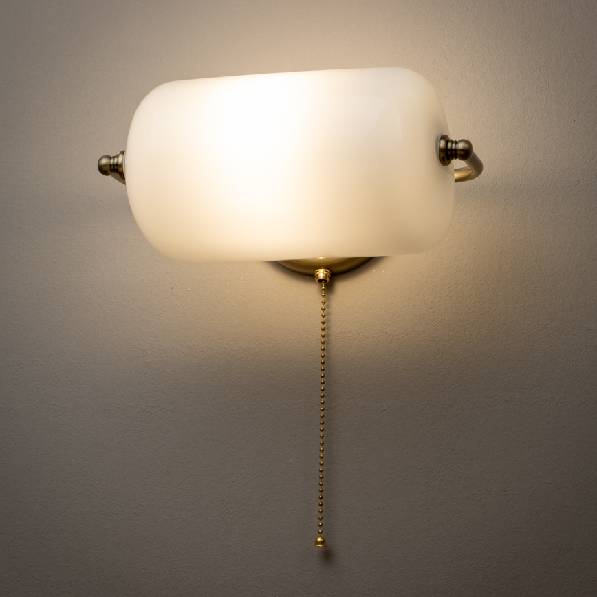 Brilagi - Sienas lampa BANK OFFICE 1xE27/60W/230V misiņš/balts