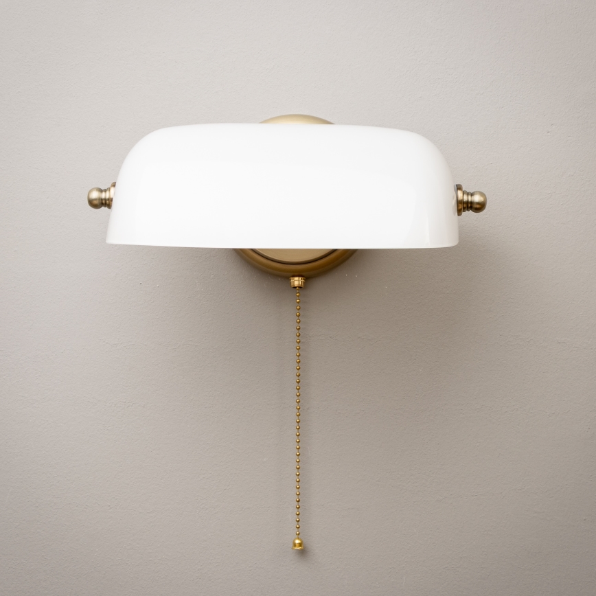 Brilagi - Sienas lampa BANK OFFICE 1xE27/60W/230V misiņš/balts