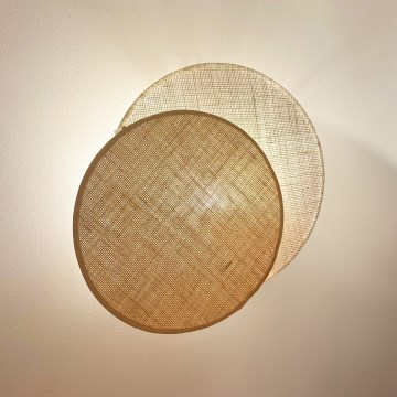 Brilagi - Sienas lampa CIRCLES 1xE27/15W/230V 45x45 cm bēša/krēmkrāsa