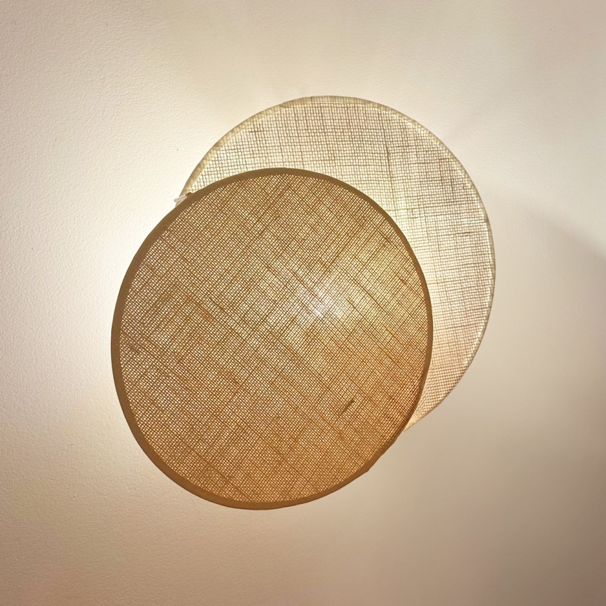 Brilagi - Sienas lampa CIRCLES 1xE27/15W/230V 45x45 cm bēša/krēmkrāsa