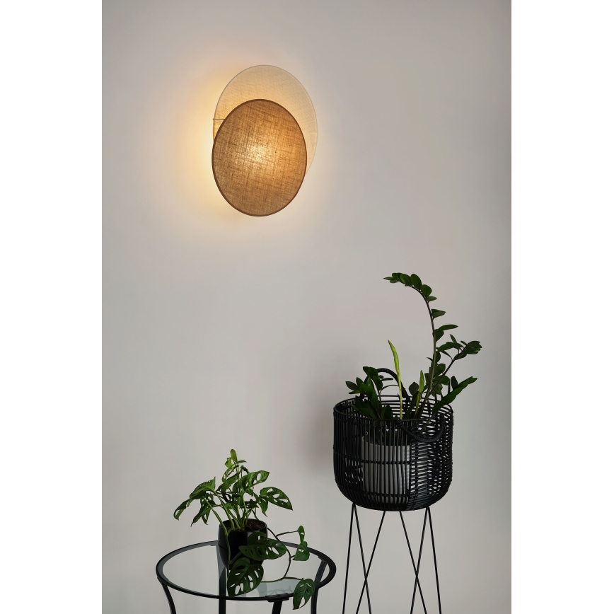 Brilagi - Sienas lampa CIRCLES 1xE27/15W/230V 45x45 cm bēša/krēmkrāsa