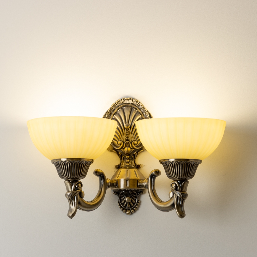Brilagi - Sienas lampa CLASSIC 2xE27/60W/230V misiņš