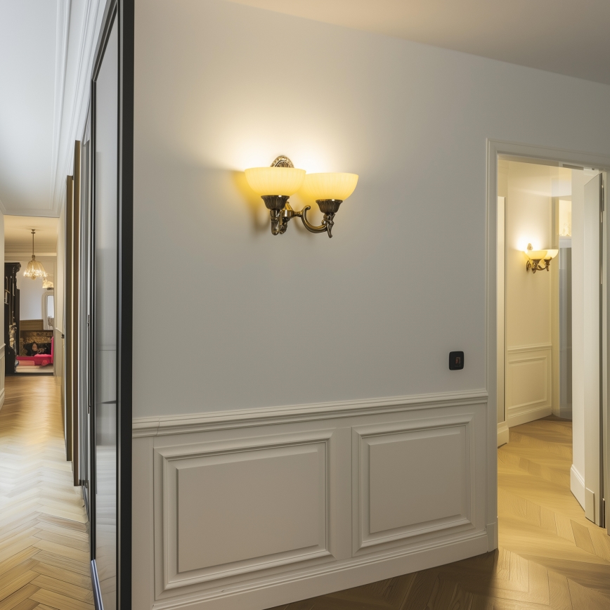Brilagi - Sienas lampa CLASSIC 2xE27/60W/230V misiņš