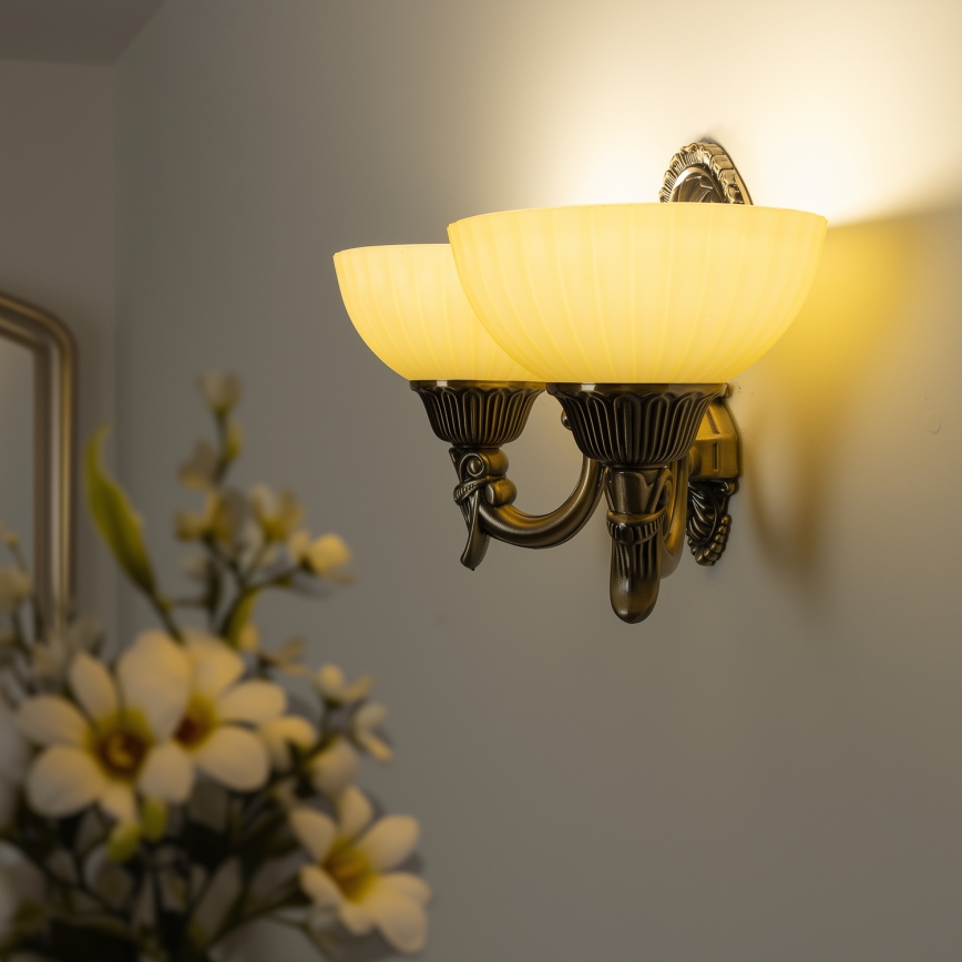 Brilagi - Sienas lampa CLASSIC 2xE27/60W/230V misiņš