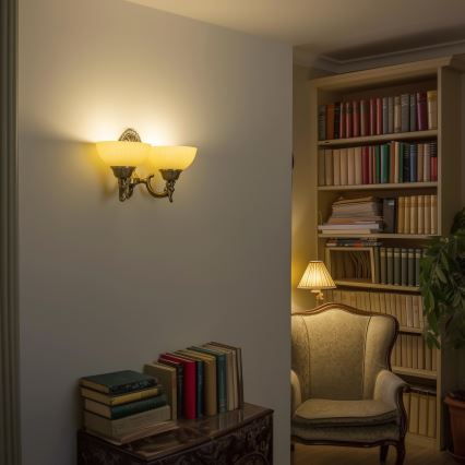 Brilagi - Sienas lampa CLASSIC 2xE27/60W/230V misiņš