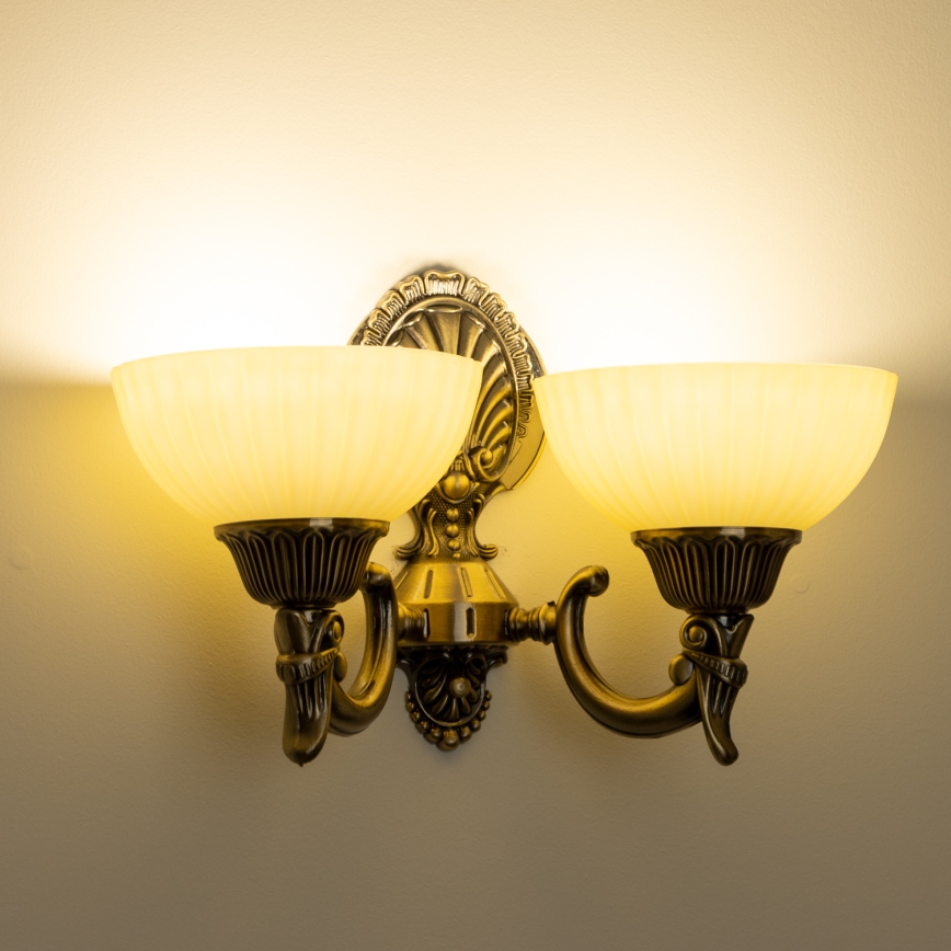 Brilagi - Sienas lampa CLASSIC 2xE27/60W/230V misiņš