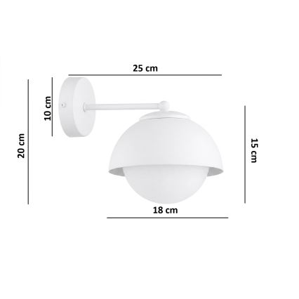 BRILAGI - Sienas lampa COSMO 1xE27/60W/230V balta/zelta
