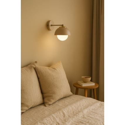 Brilagi - Sienas lampa COSMO 1xE27/60W/230V bēša/zelta