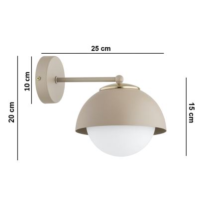 Brilagi - Sienas lampa COSMO 1xE27/60W/230V bēša/zelta