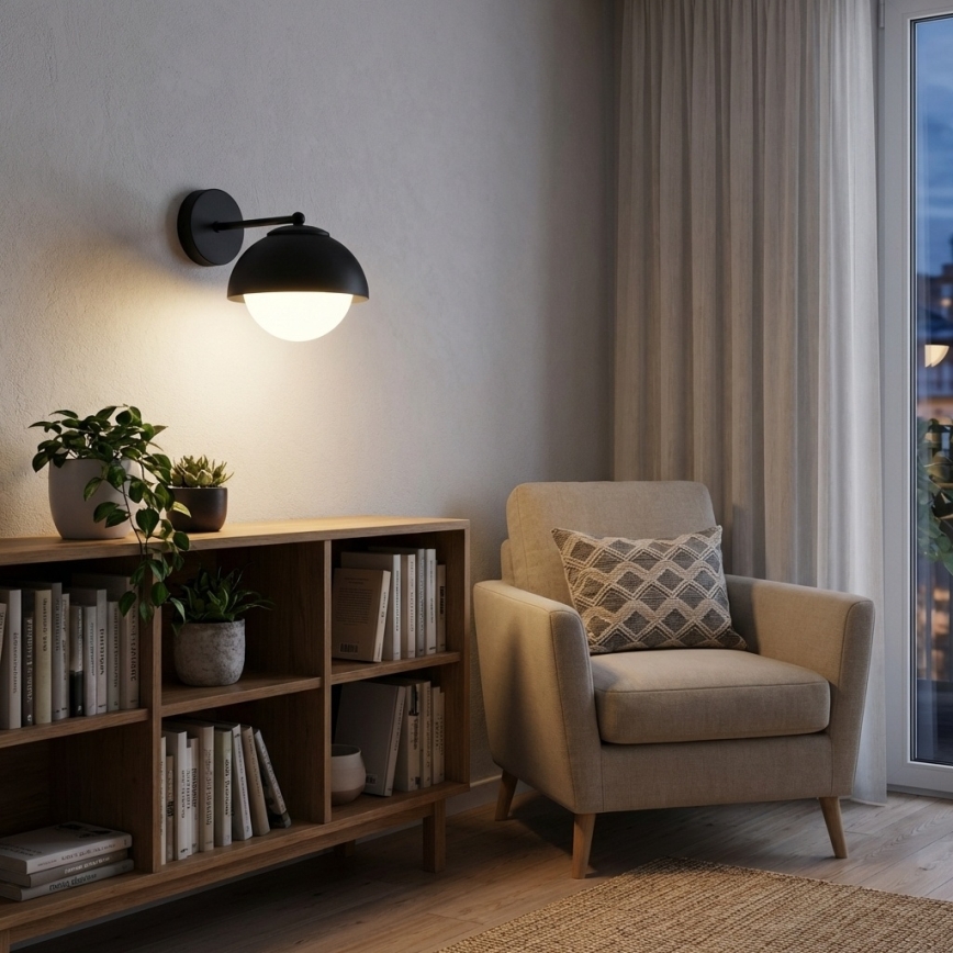 BRILAGI - Sienas lampa COSMO 1xE27/60W/230V melna