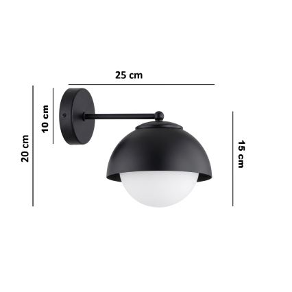 BRILAGI - Sienas lampa COSMO 1xE27/60W/230V melna