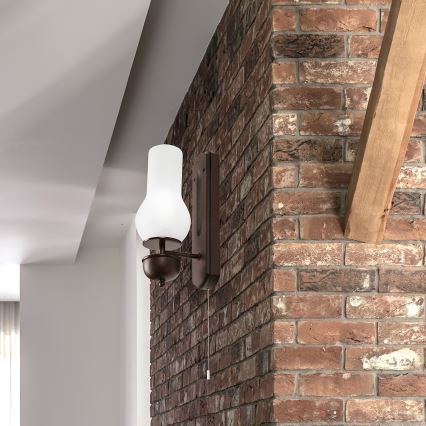 Brilagi - Sienas lampa COTTAGE 1xE14/40W/230V dižskābardis/balta