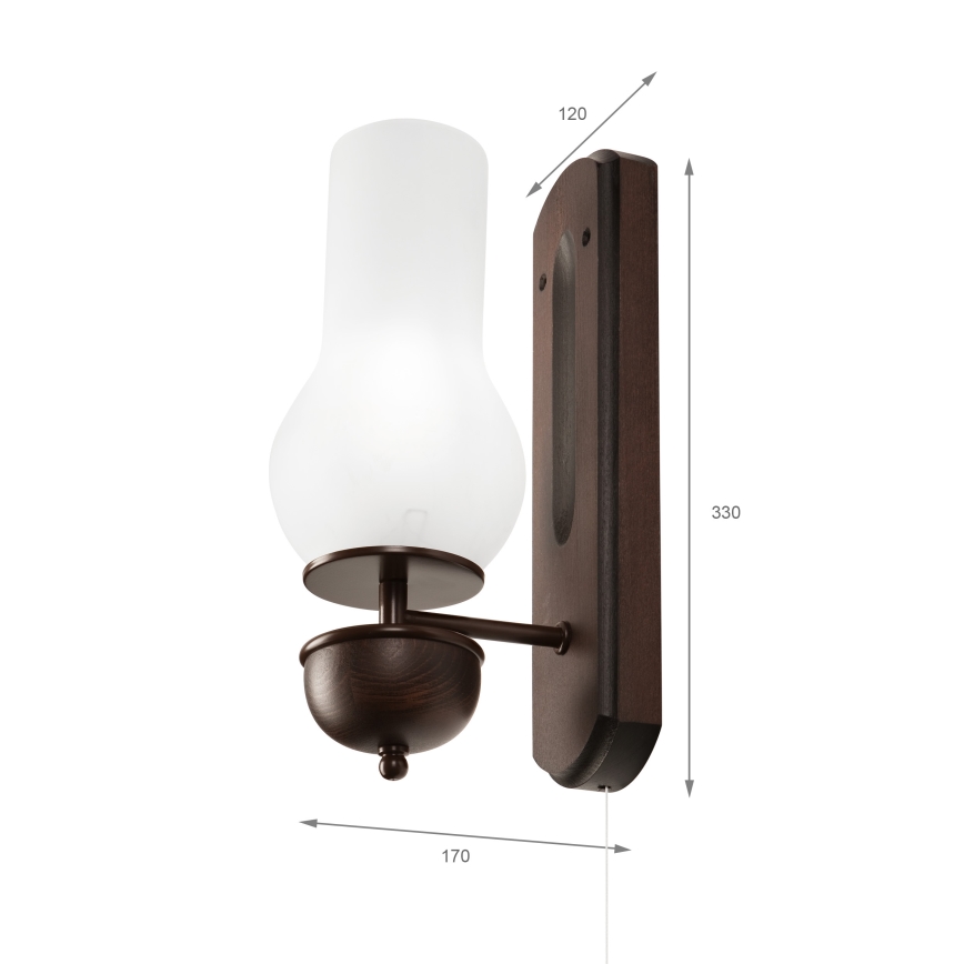 Brilagi - Sienas lampa COTTAGE 1xE14/40W/230V dižskābardis/balta