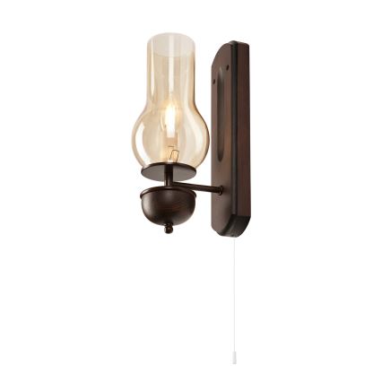 Brilagi - Sienas lampa COTTAGE 1xE14/40W/230V dižskābardis/brūna