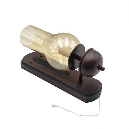 Brilagi - Sienas lampa COTTAGE 1xE14/40W/230V dižskābardis/brūna