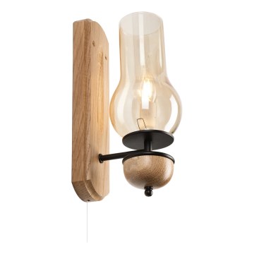 Brilagi - Sienas lampa COTTAGE 1xE14/40W/230V ozols/brūna