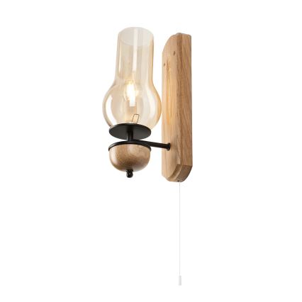 Brilagi - Sienas lampa COTTAGE 1xE14/40W/230V ozols/brūna