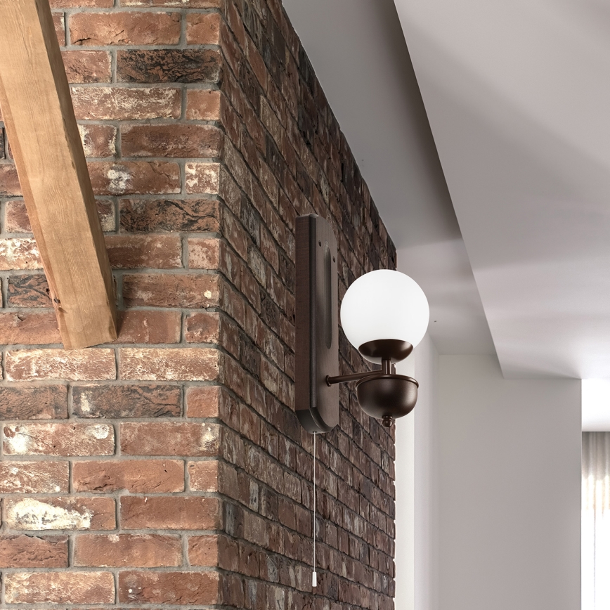 Brilagi - Sienas lampa COTTAGE 1xG9/40W/230V dižskābardis/balta