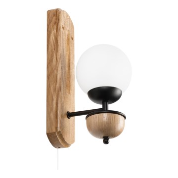 Brilagi - Sienas lampa COTTAGE 1xG9/40W/230V ozols/balta