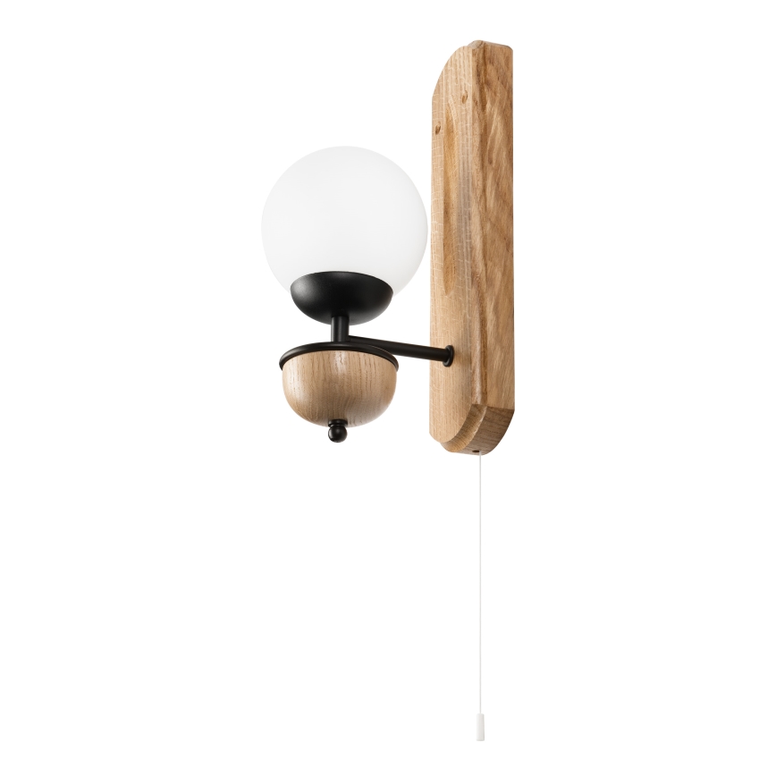 Brilagi - Sienas lampa COTTAGE 1xG9/40W/230V ozols/balta