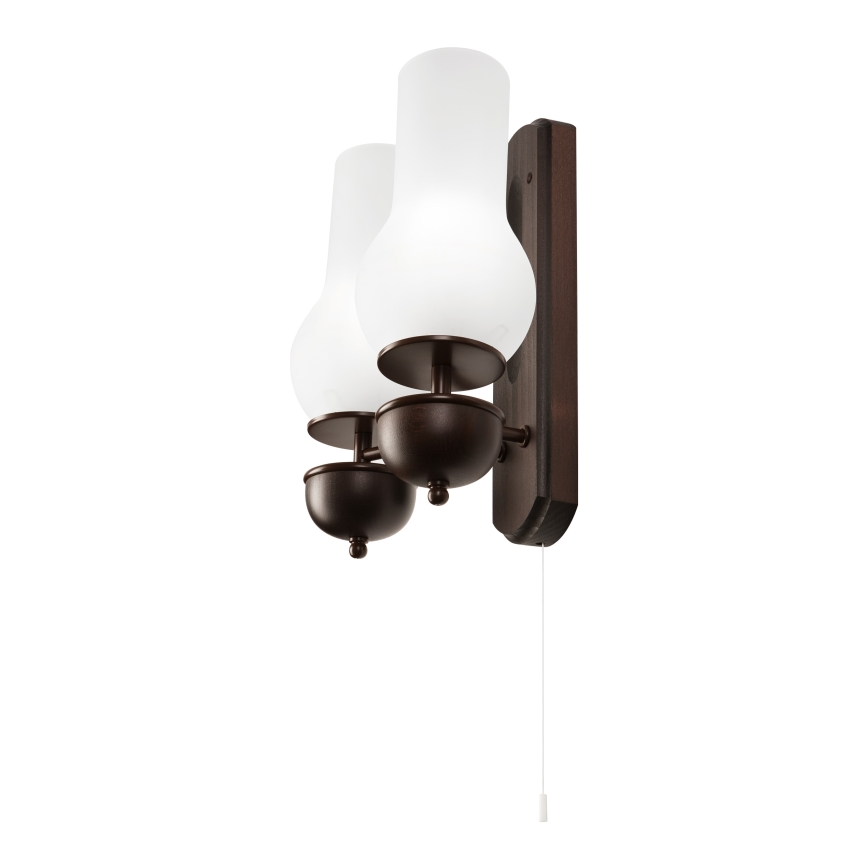 Brilagi - Sienas lampa COTTAGE 2xE14/40W/230V dižskābardis/balta