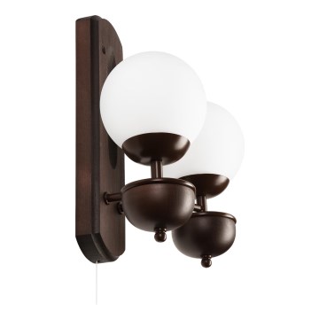 Brilagi - Sienas lampa COTTAGE 2xG9/40W/230V dižskābardis/balta
