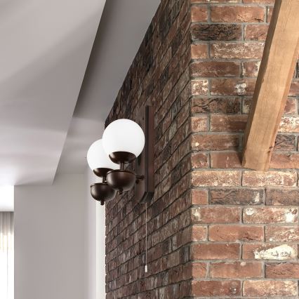 Brilagi - Sienas lampa COTTAGE 2xG9/40W/230V dižskābardis/balta