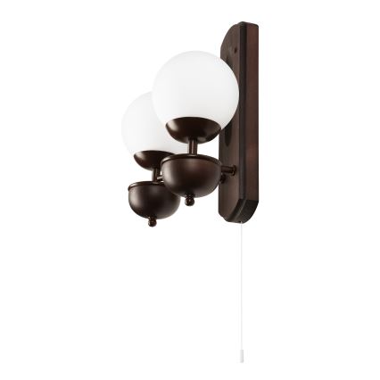 Brilagi - Sienas lampa COTTAGE 2xG9/40W/230V dižskābardis/balta