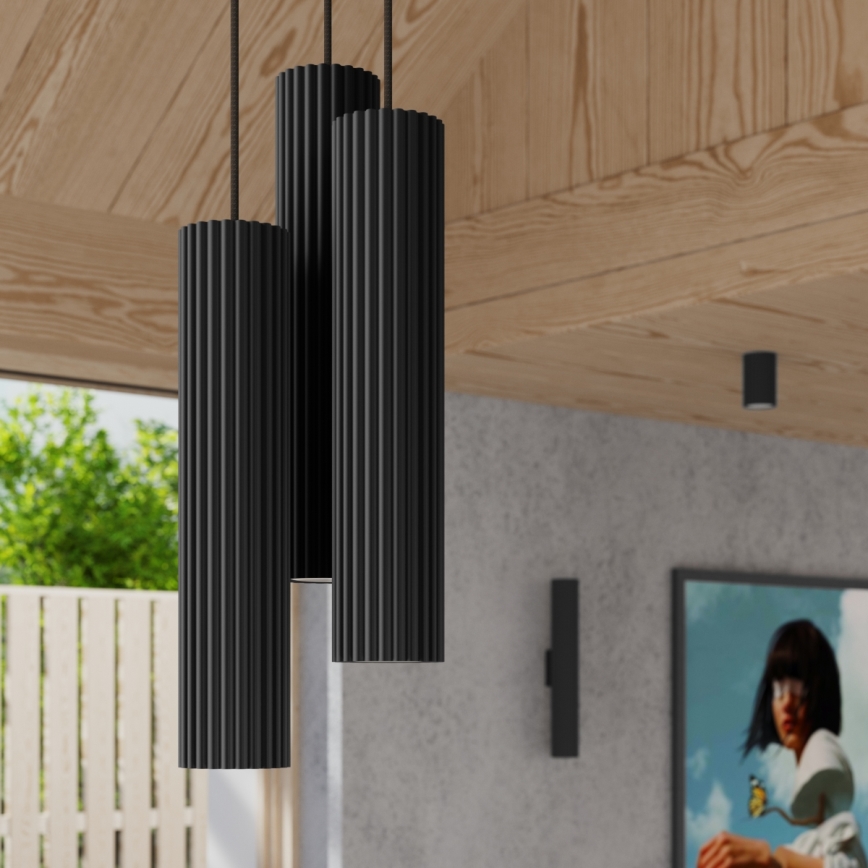 Brilagi - Sienas lampa CRESTO 2xGU10/10W/230V 20 cm melna