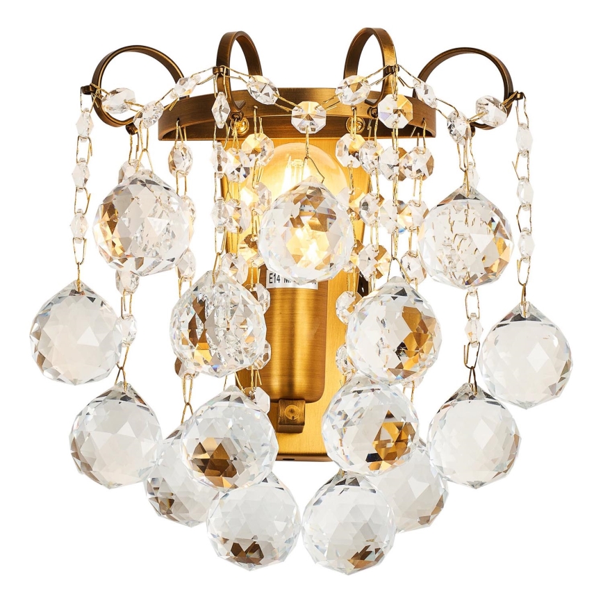 Brilagi - Sienas lampa CRYSTAL 1xE14/60W/230V misiņš