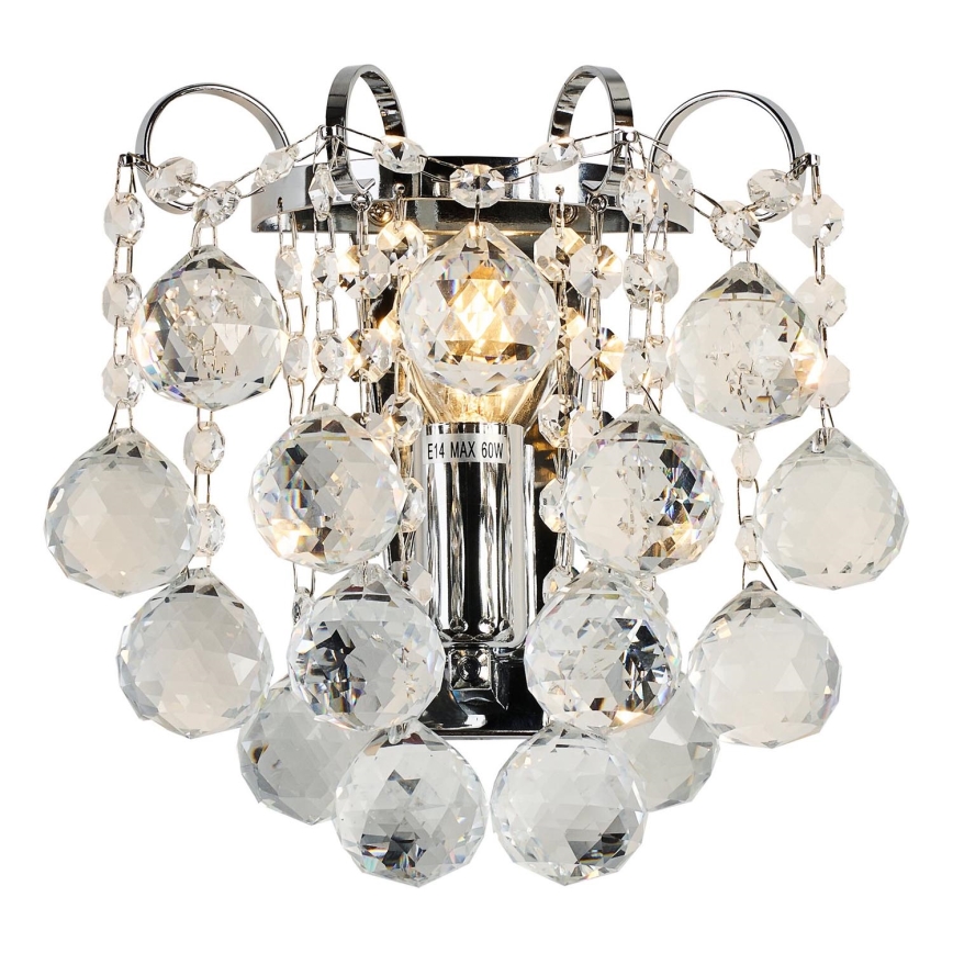 Brilagi - Sienas lampa CRYSTAL 1xE14/60W/230V spīdīgi hromēts