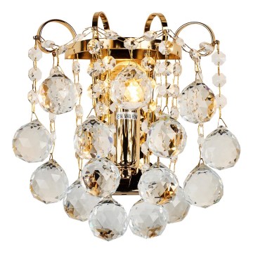 Brilagi - Sienas lampa CRYSTAL 1xE14/60W/230V zelta