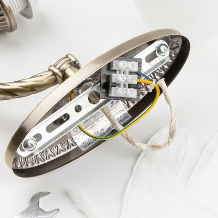 BRILAGI - Sienas lampa DAHLIA 1xE27/40W/230V misiņš
