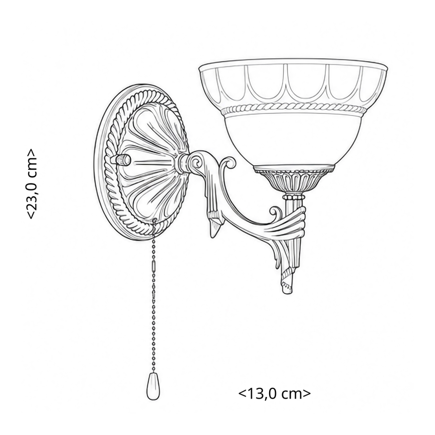 BRILAGI - Sienas lampa DAHLIA 1xE27/40W/230V misiņš