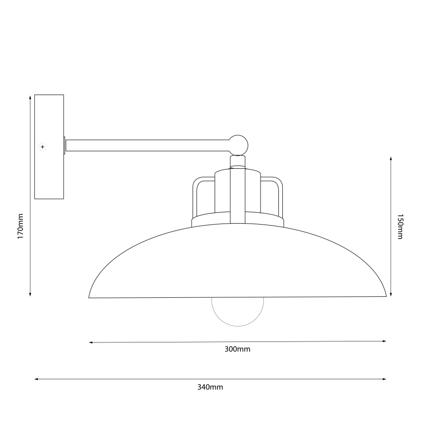 Brilagi - Sienas lampa FLAMENGO 1xE27/60W/230V bēša