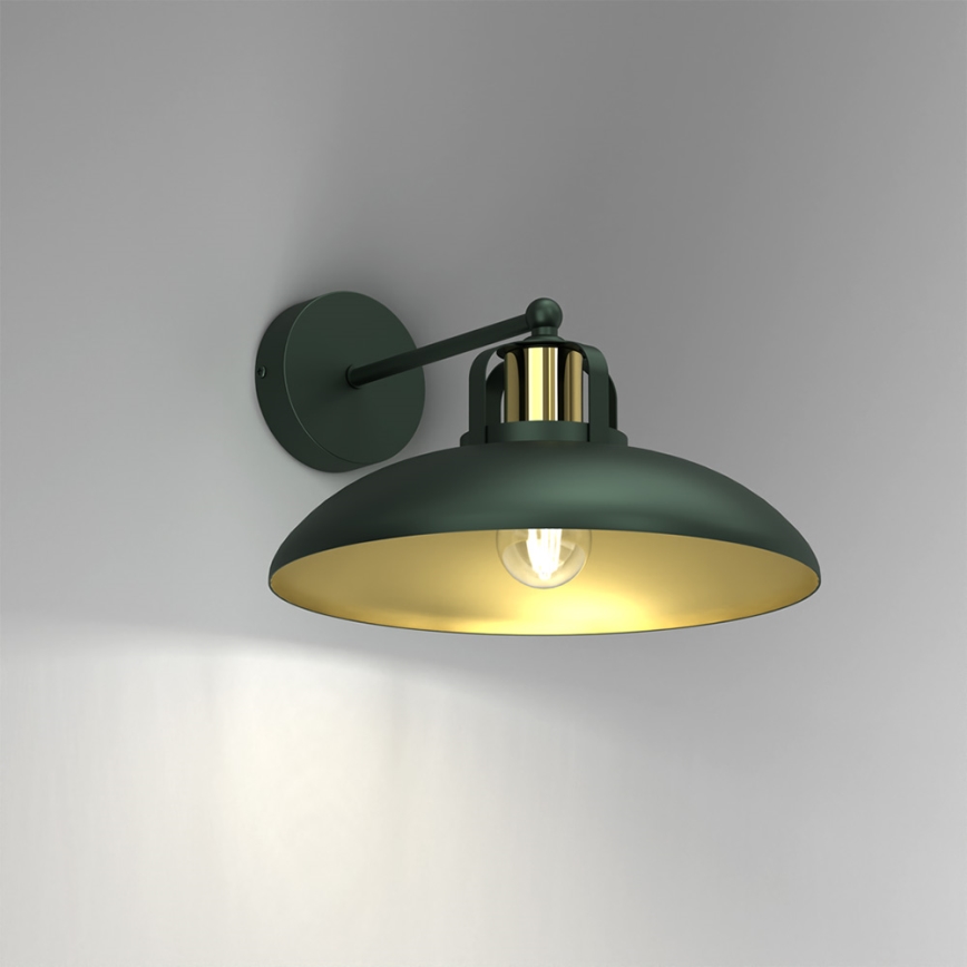 Brilagi - Sienas lampa FLAMENGO 1xE27/60W/230V zaļa