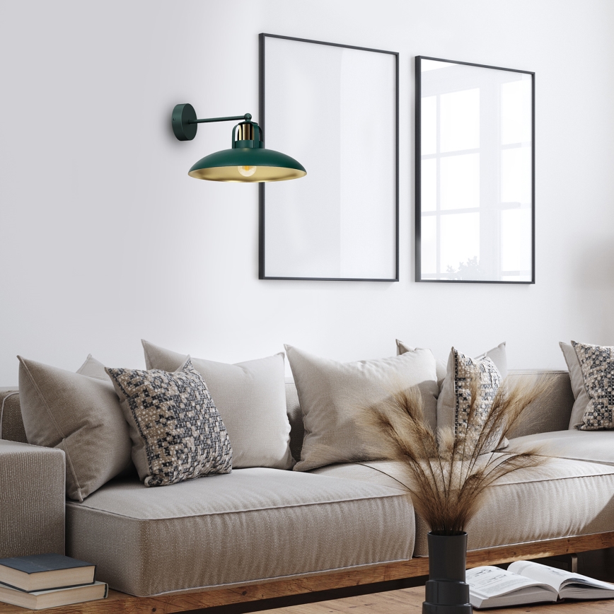 Brilagi - Sienas lampa FLAMENGO 1xE27/60W/230V zaļa